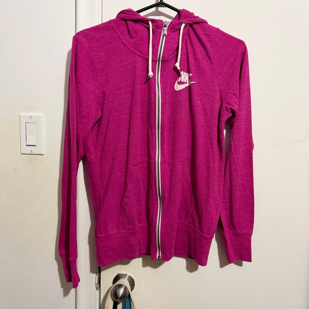 Vintage Nike Women's Pink Hoodie